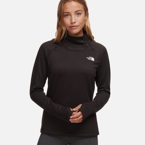 Black The North Face Women's Canyonland's 1/4 Zip Fleece sweater sz L NWT